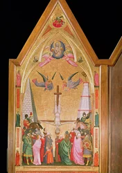 La crocifissione di San Pietro, pannello sinistro del trittico Stefaneschi, c.1320